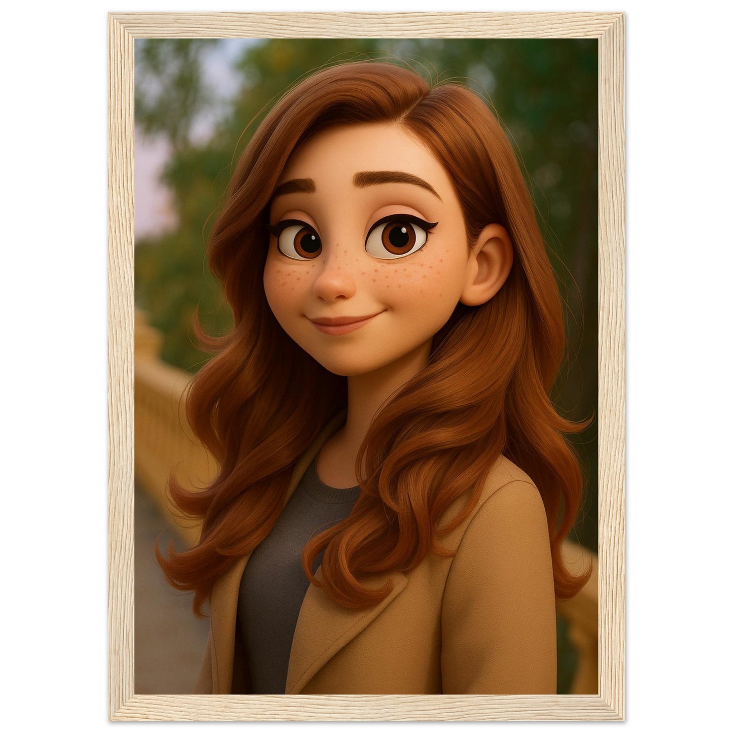 Personalized Portrait for Her – Framed Print - Masterpiece Print