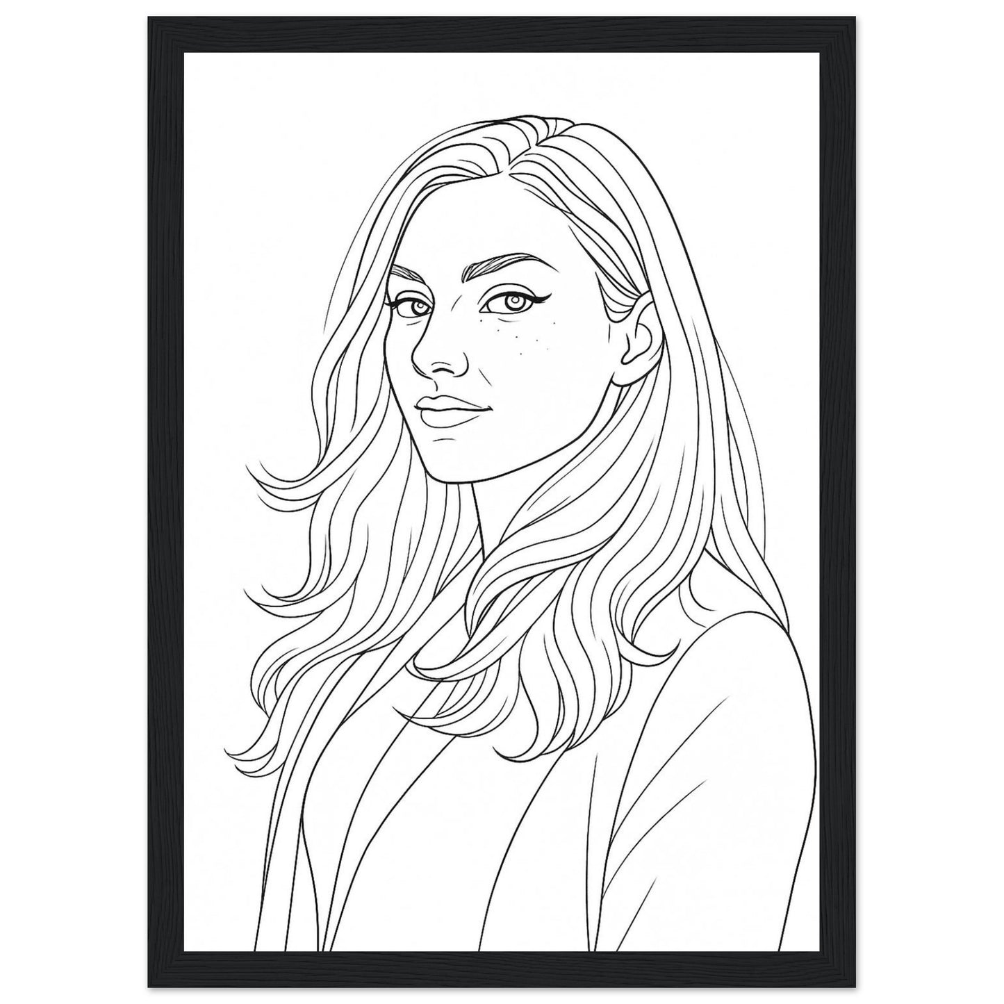 Personalized Portrait for Her – Framed Print - Masterpiece Print