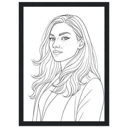 Personalized Portrait for Her – Framed Print - Masterpiece Print