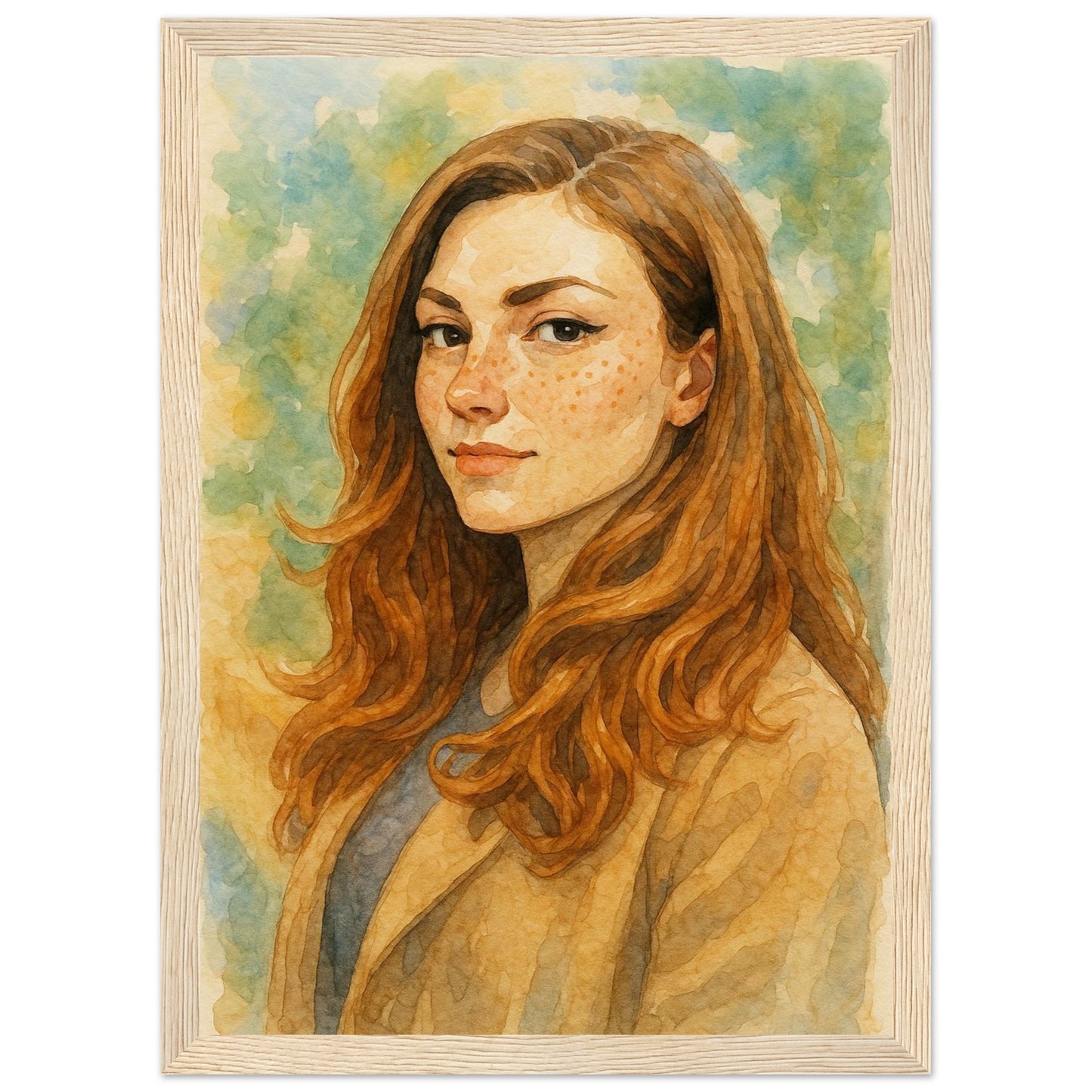 Personalized Portrait for Her – Framed Print - Masterpiece Print