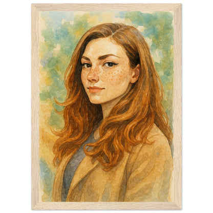 Personalized Portrait for Her – Framed Print - Masterpiece Print