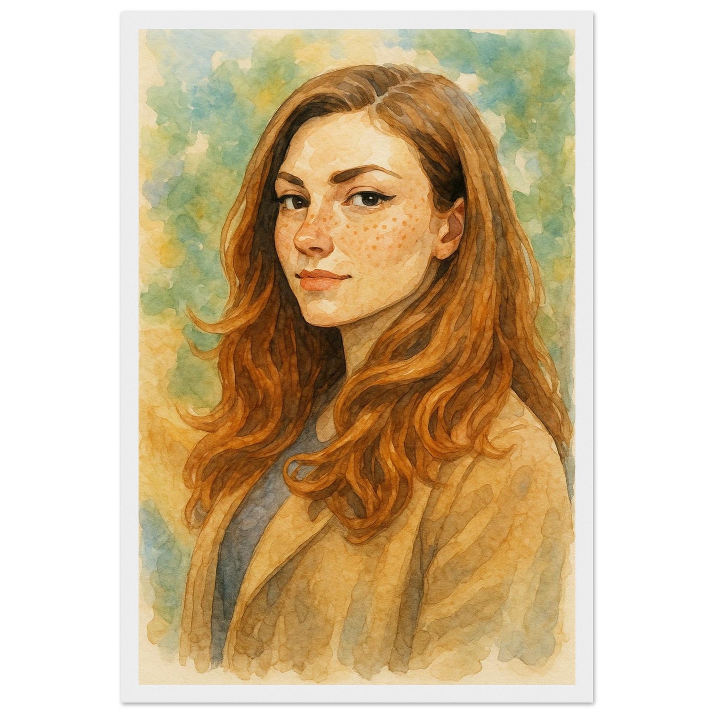 Personalized Portrait for Her – Framed Print - Masterpiece Print