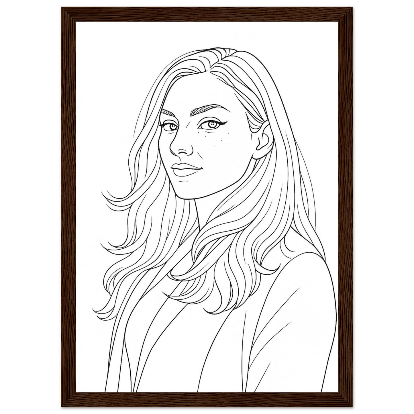 Personalized Portrait for Her – Framed Print - Masterpiece Print