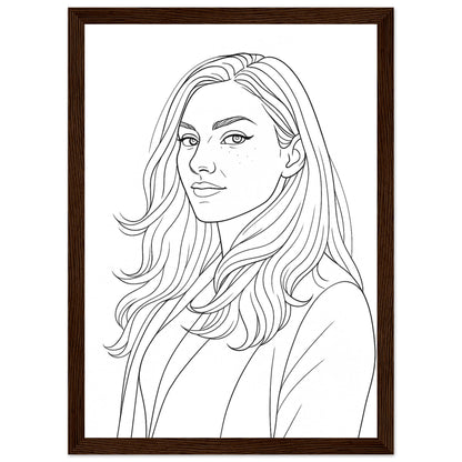 Personalized Portrait for Her – Framed Print - Masterpiece Print