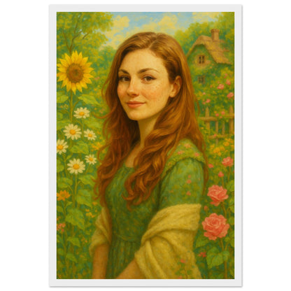 Personalized Portrait for Her – Framed Print - Masterpiece Print