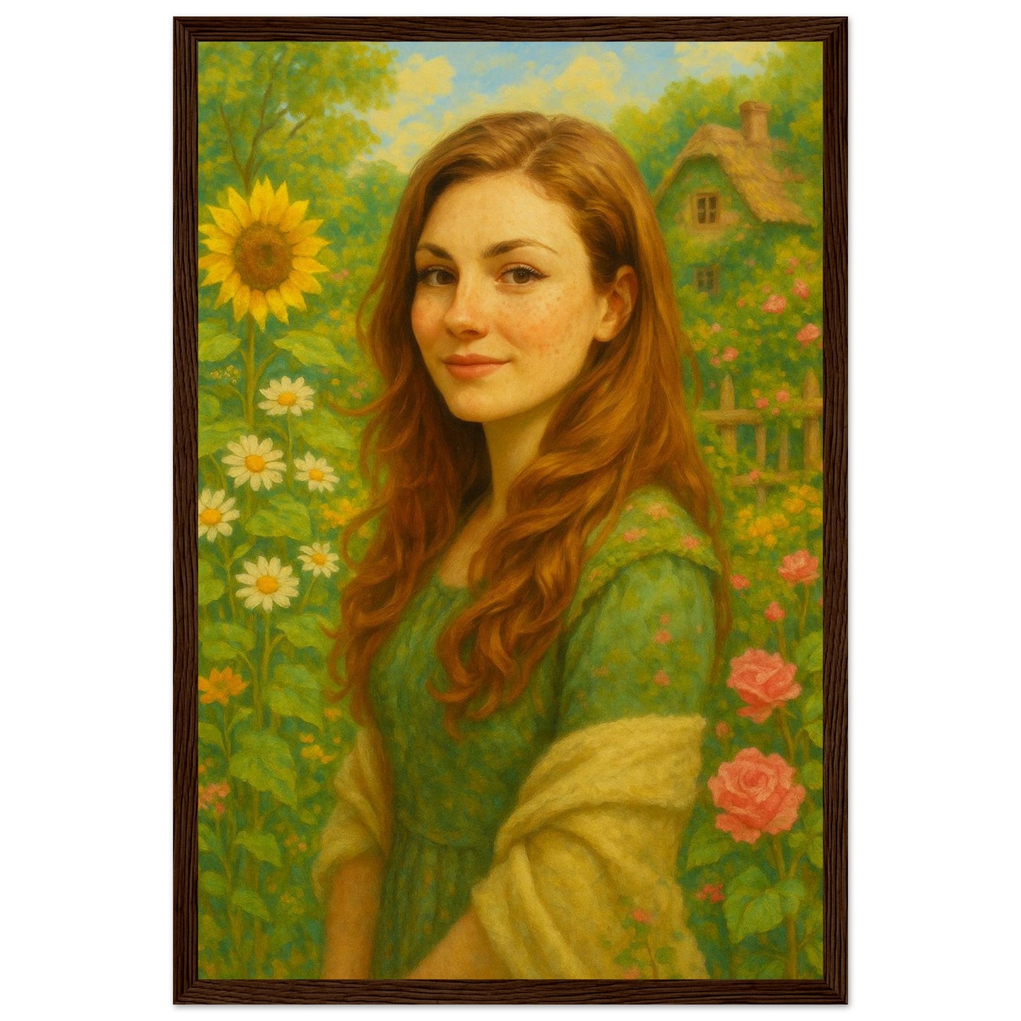Personalized Portrait for Her – Framed Print - Masterpiece Print