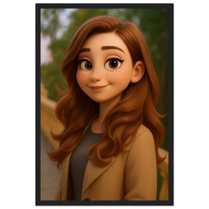 Personalized Portrait for Her – Framed Print - Masterpiece Print