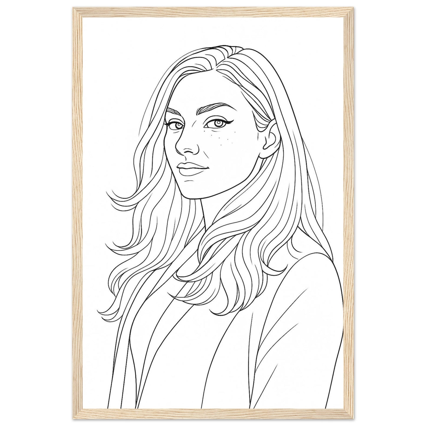 Personalized Portrait for Her – Framed Print - Masterpiece Print