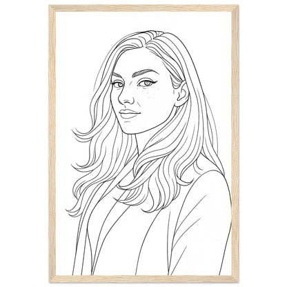 Personalized Portrait for Her – Framed Print - Masterpiece Print