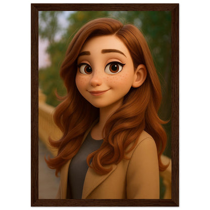 Personalized Portrait for Her – Framed Print - Masterpiece Print