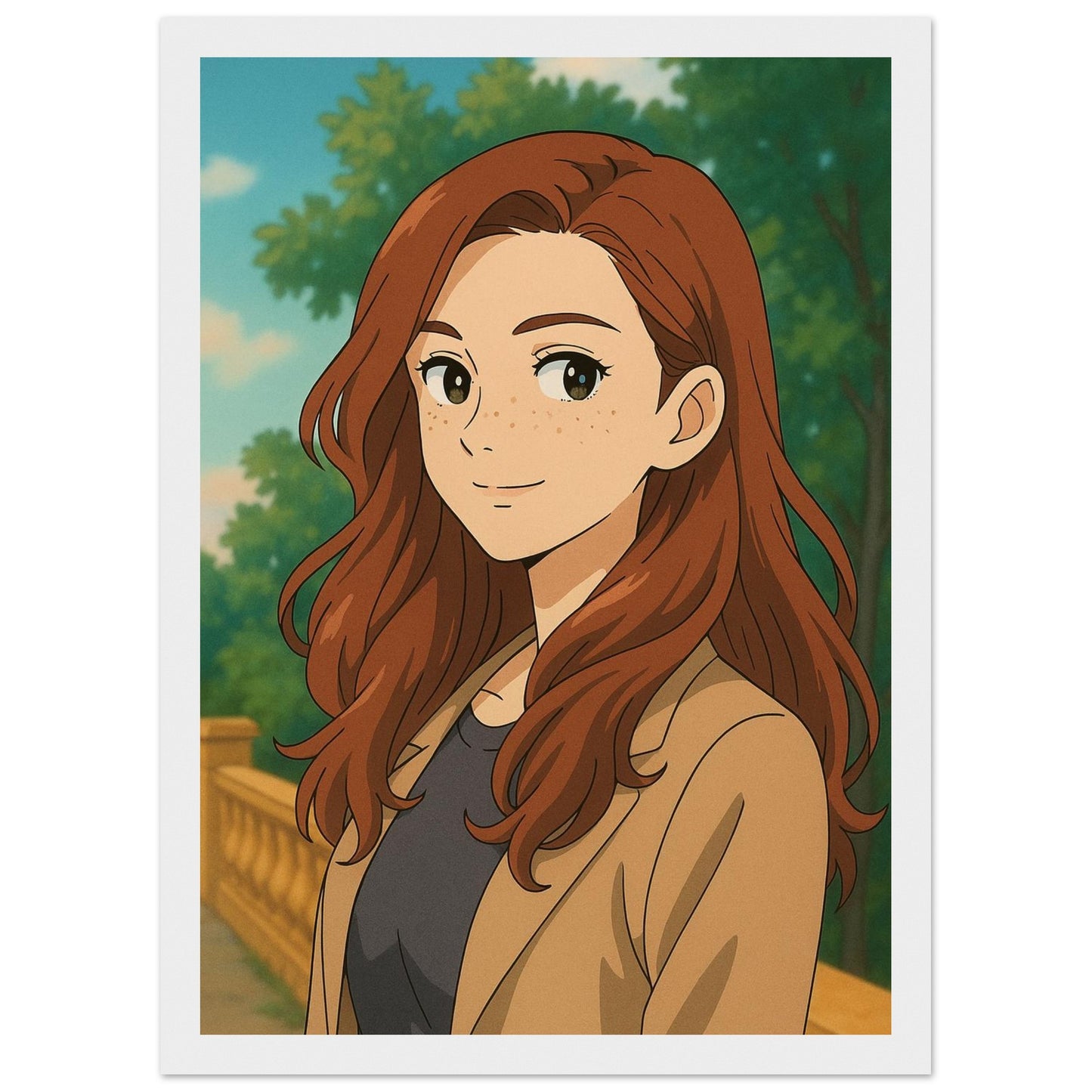 Personalized Portrait for Her – Framed Print - Masterpiece Print