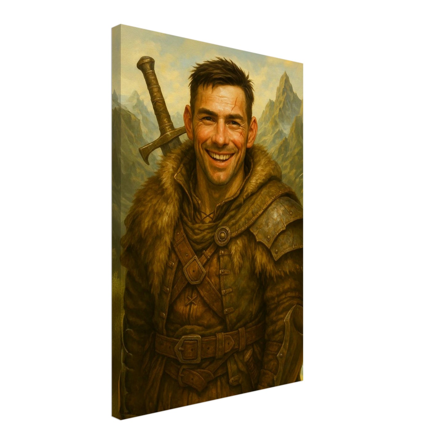 Personalized Portrait for Him – Canvas - Masterpiece Print