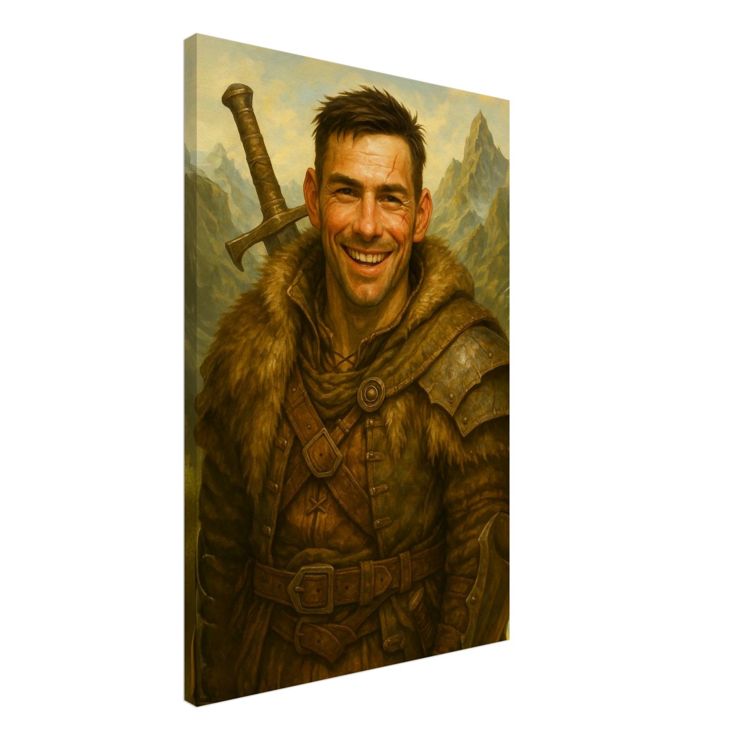 Personalized Portrait for Him – Canvas - Masterpiece Print