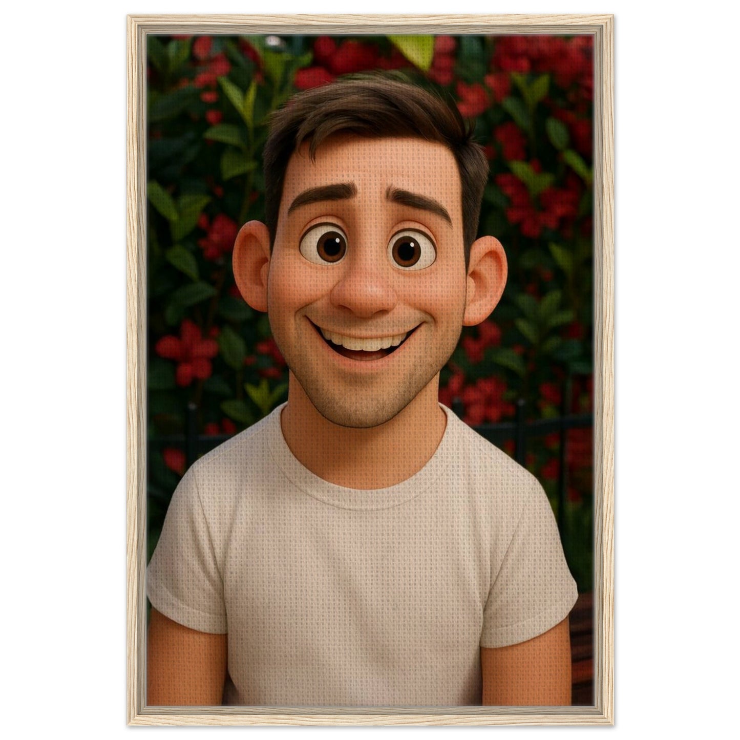 Personalized Portrait for Him – Framed Canvas - Masterpiece Print