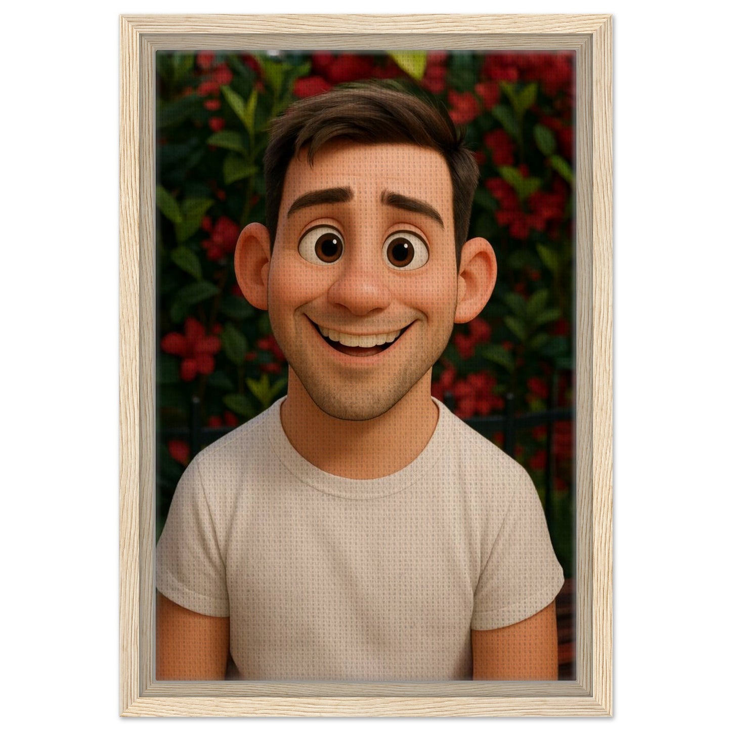 Personalized Portrait for Him – Framed Canvas - Masterpiece Print