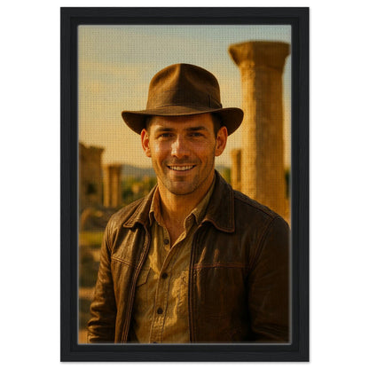 Personalized Portrait for Him – Framed Canvas - Masterpiece Print