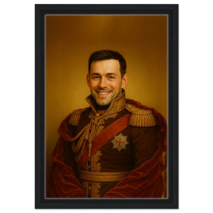 Personalized Portrait for Him – Framed Canvas - Masterpiece Print
