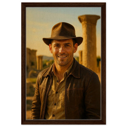 Personalized Portrait for Him – Framed Canvas - Masterpiece Print