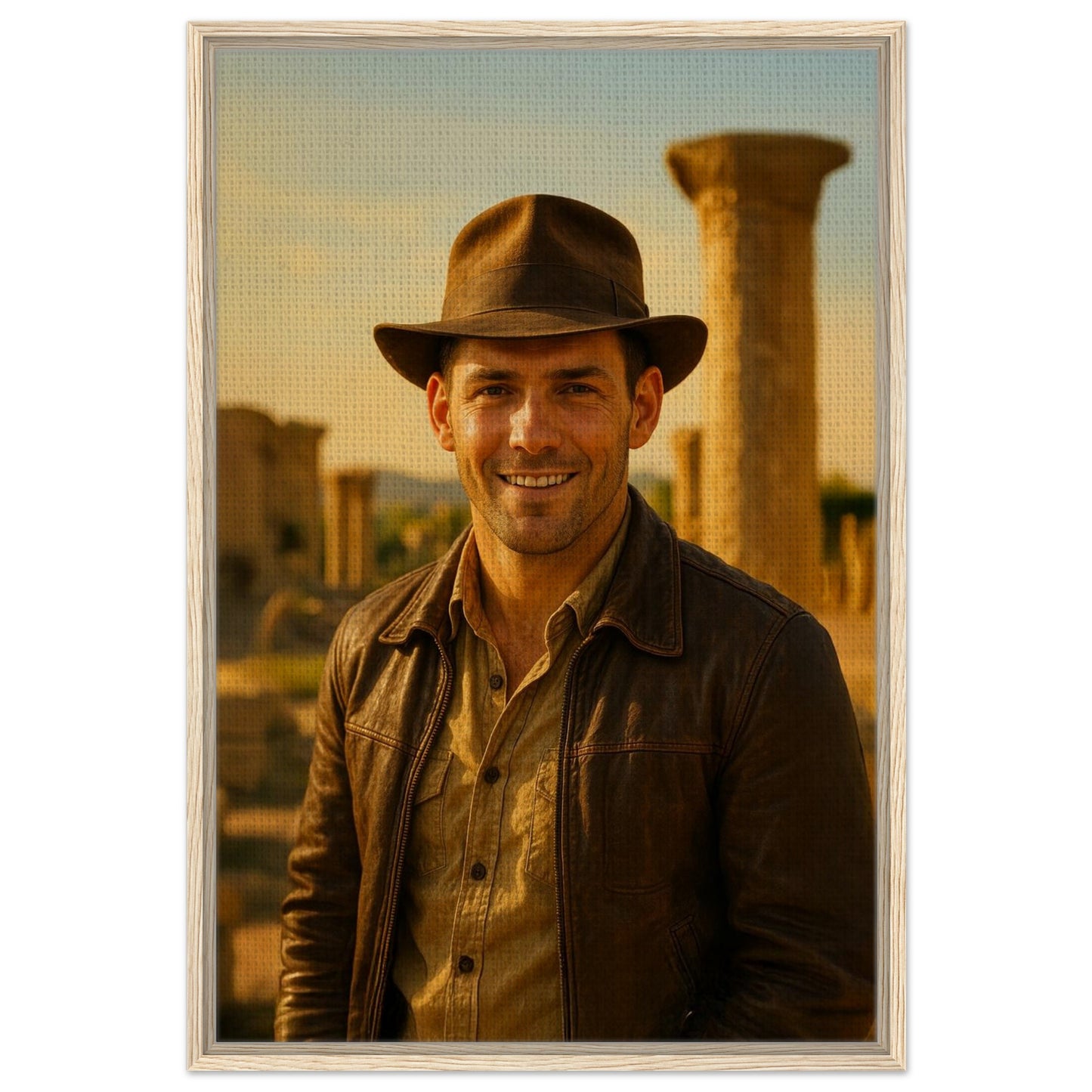 Personalized Portrait for Him – Framed Canvas - Masterpiece Print