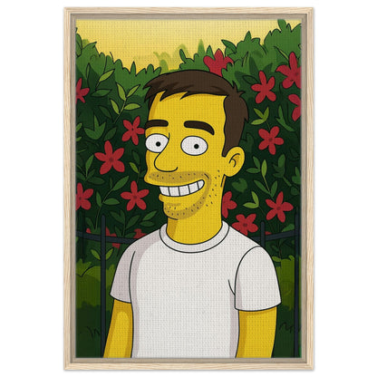 Personalized Portrait for Him – Framed Canvas - Masterpiece Print