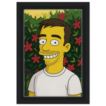 Personalized Portrait for Him – Framed Canvas - Masterpiece Print