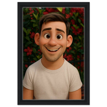 Personalized Portrait for Him – Framed Canvas - Masterpiece Print