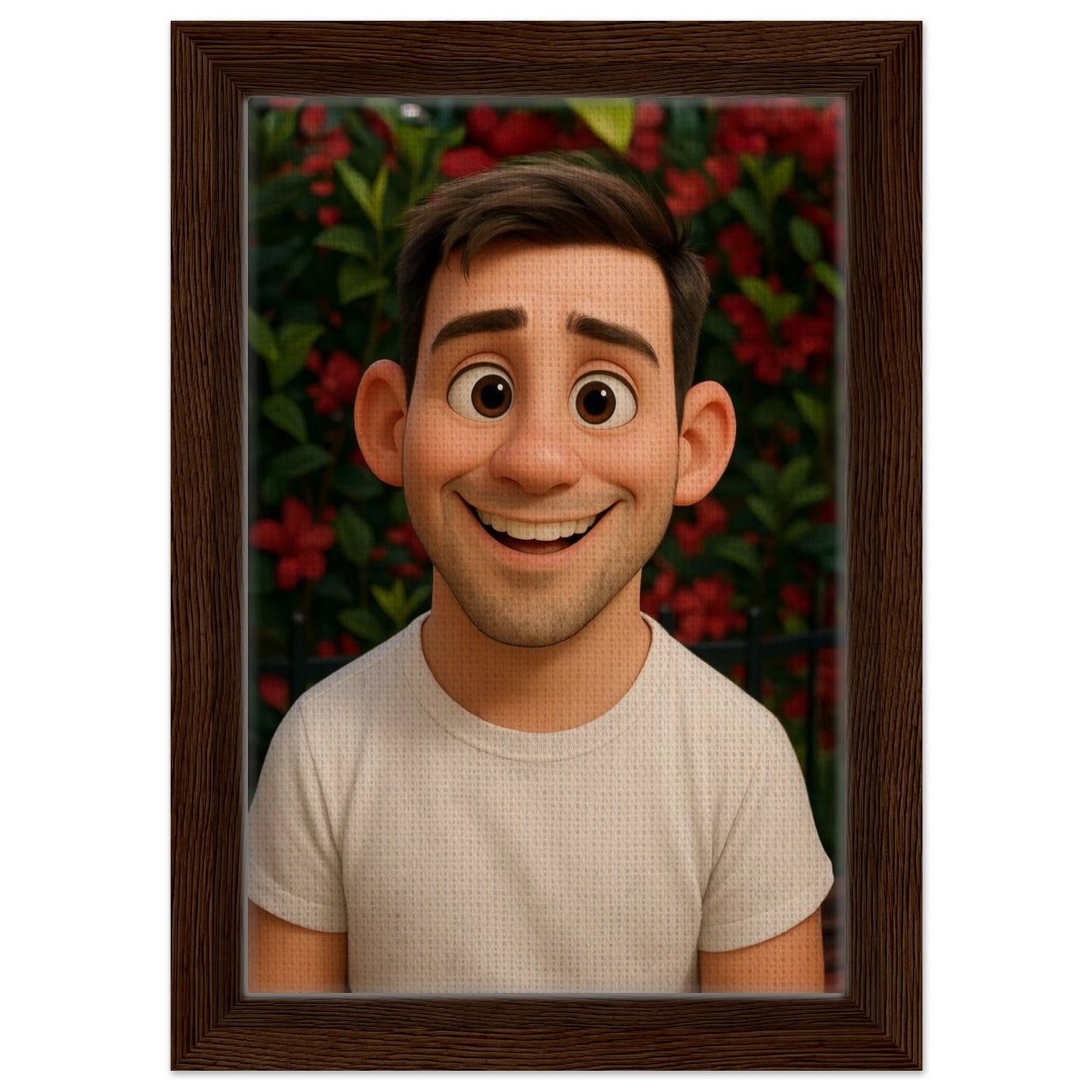 Personalized Portrait for Him – Framed Canvas - Masterpiece Print