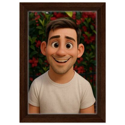 Personalized Portrait for Him – Framed Canvas - Masterpiece Print