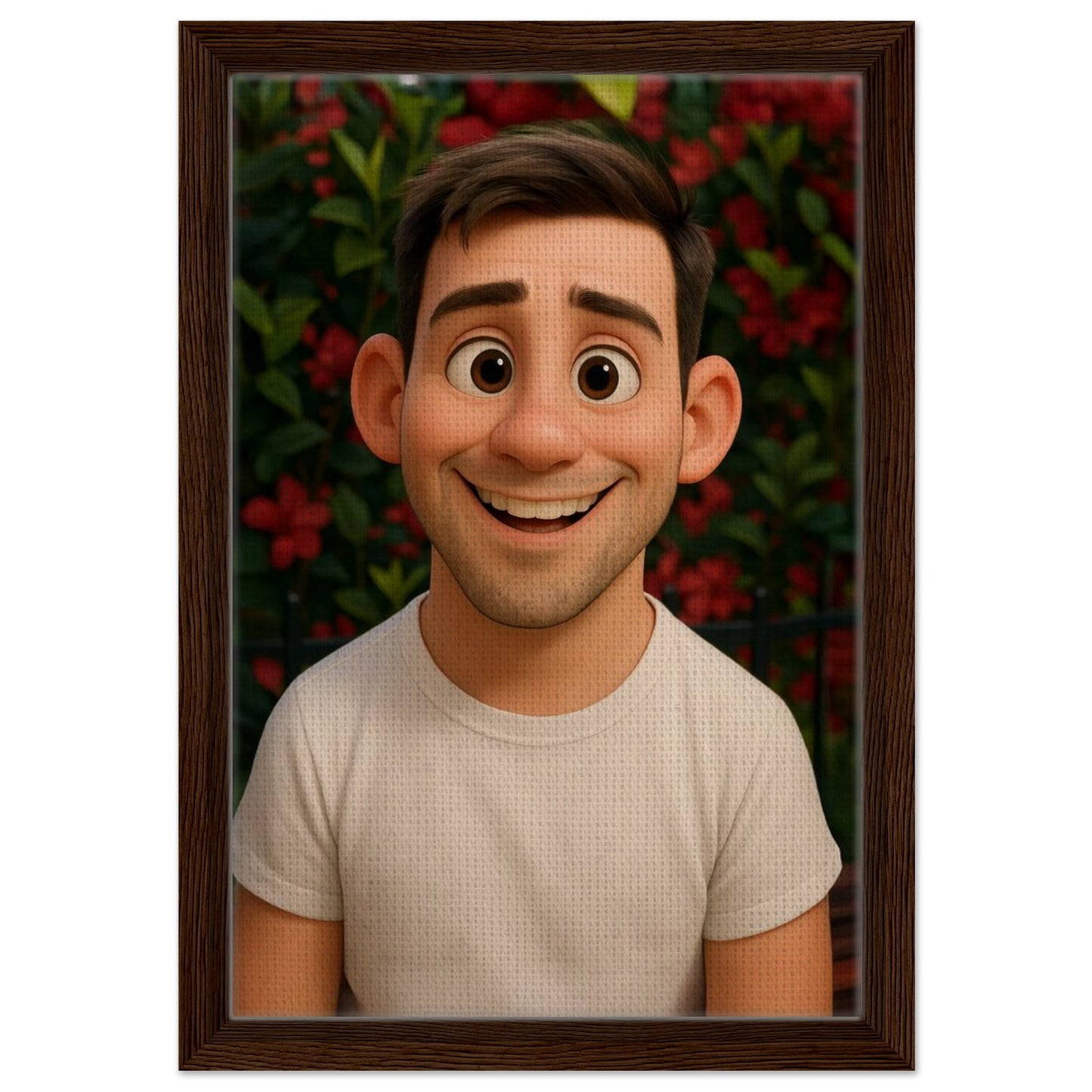 Personalized Portrait for Him – Framed Canvas - Masterpiece Print