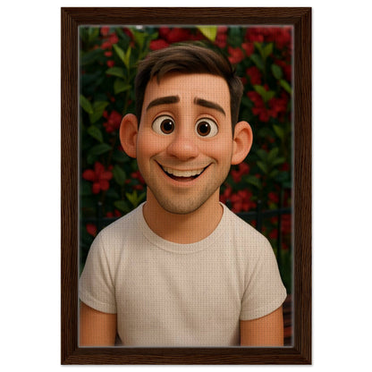 Personalized Portrait for Him – Framed Canvas - Masterpiece Print