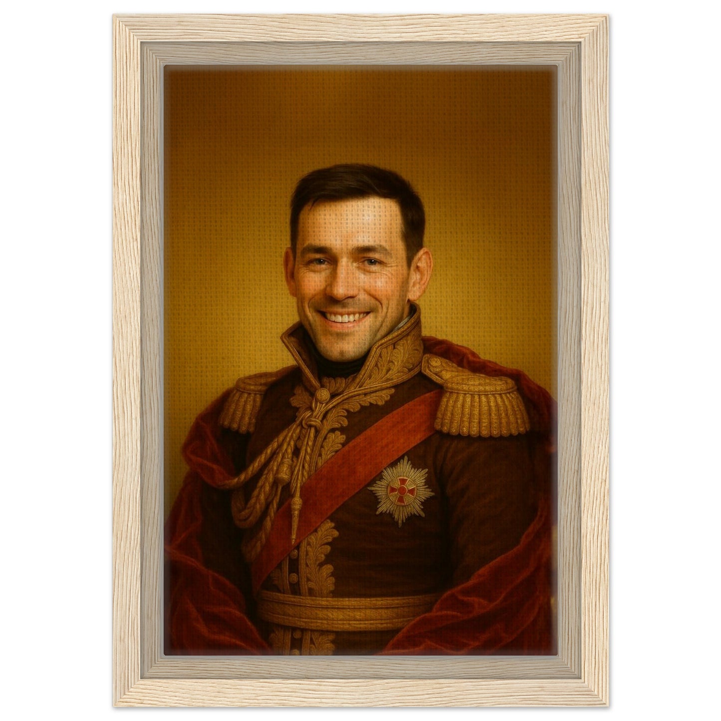Personalized Portrait for Him – Framed Canvas - Masterpiece Print