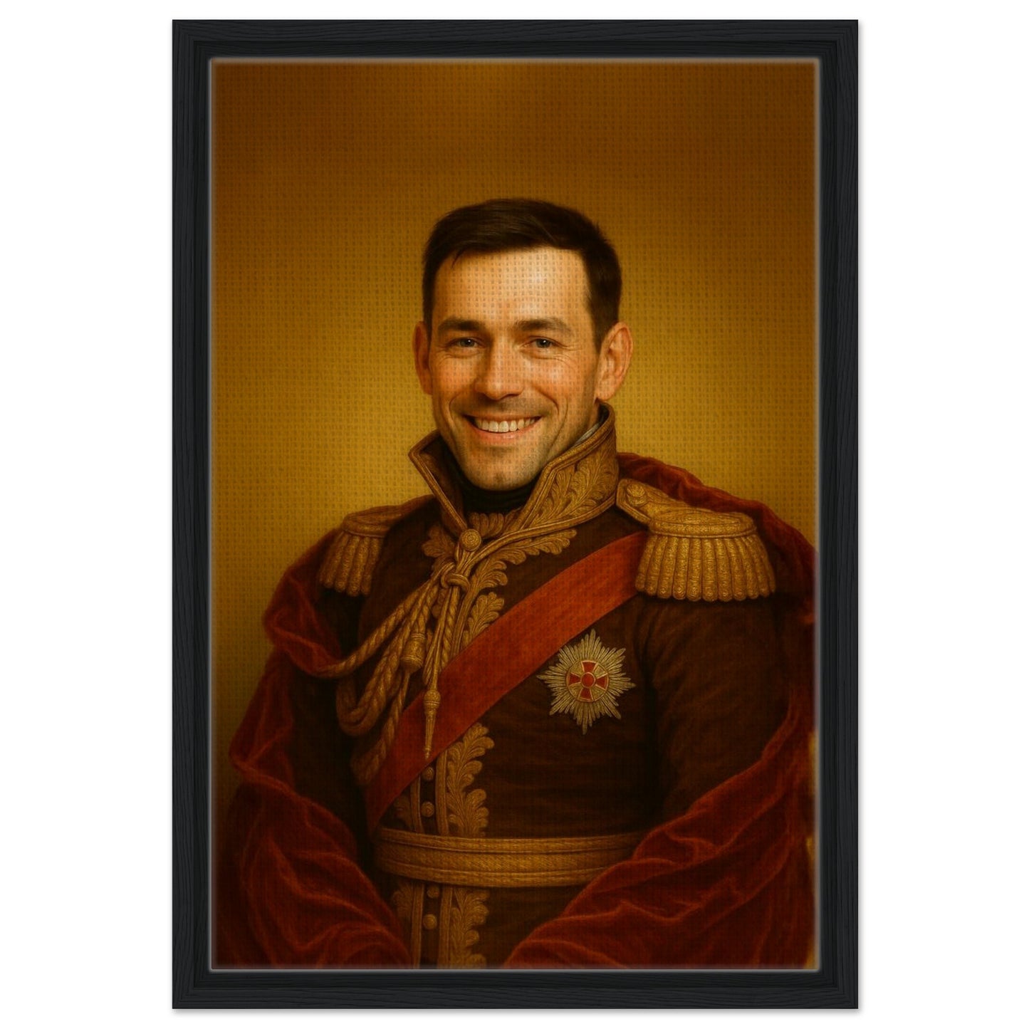 Personalized Portrait for Him – Framed Canvas - Masterpiece Print