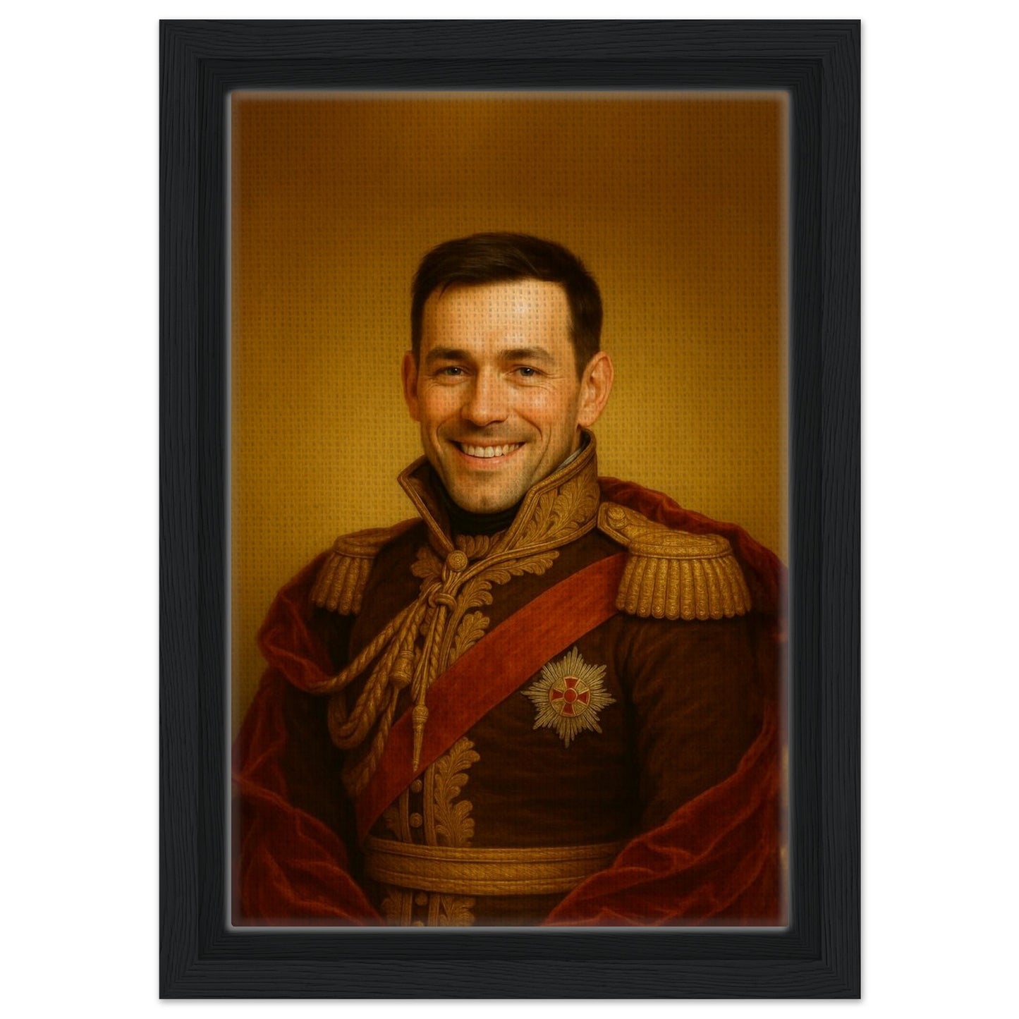 Personalized Portrait for Him – Framed Canvas - Masterpiece Print