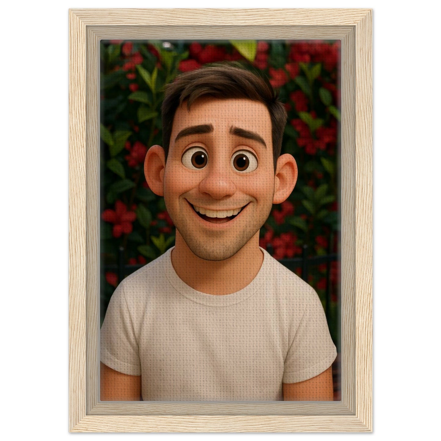 Personalized Portrait for Him – Framed Canvas - Masterpiece Print