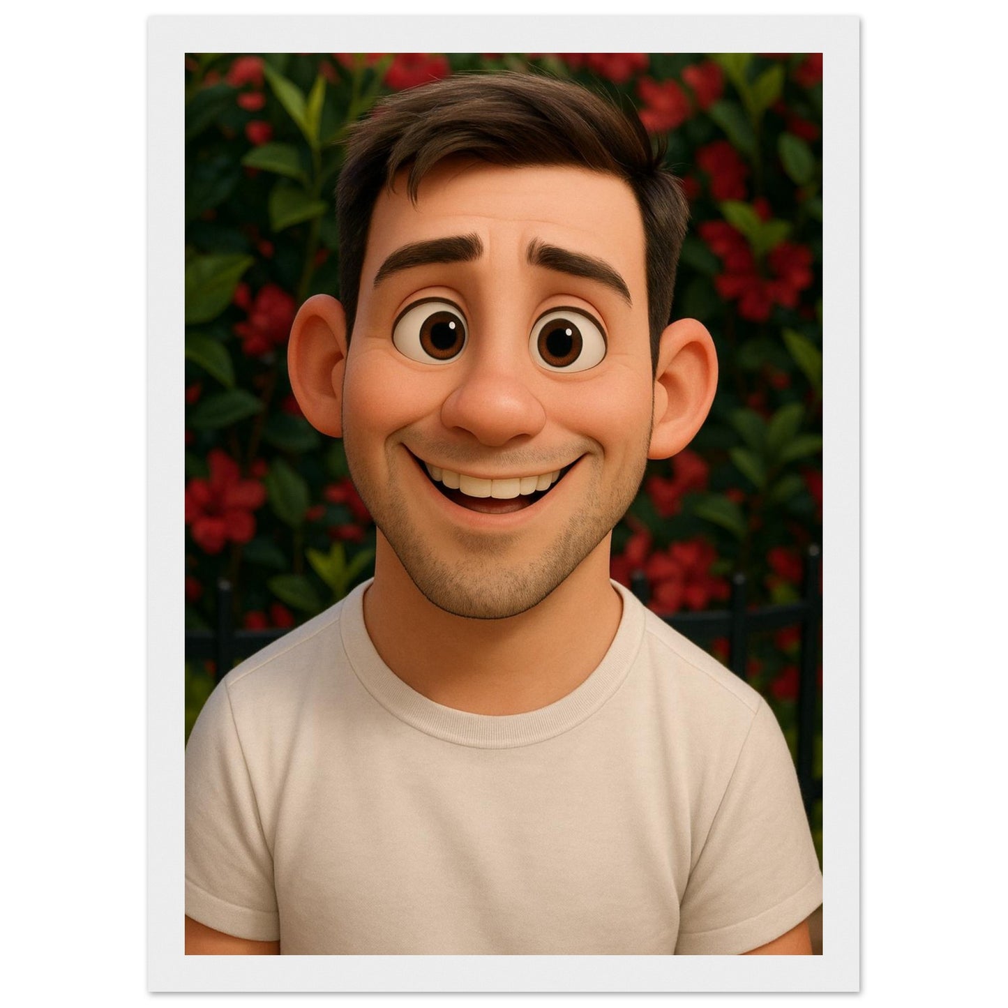 Personalized Portrait for Him – Framed Print - Masterpiece Print