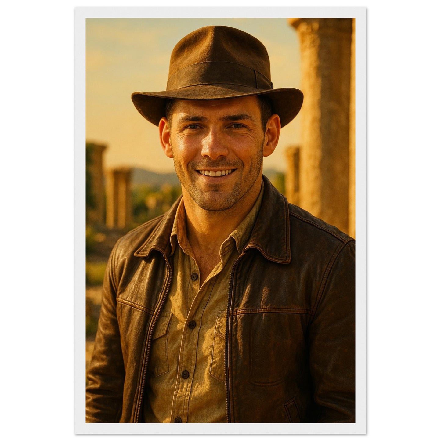 Personalized Portrait for Him – Framed Print - Masterpiece Print