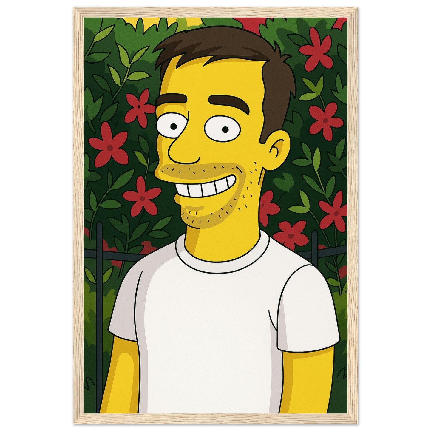 Personalized Portrait for Him – Framed Print - Masterpiece Print