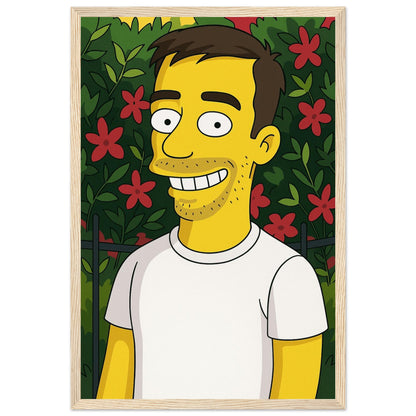 Personalized Portrait for Him – Framed Print - Masterpiece Print