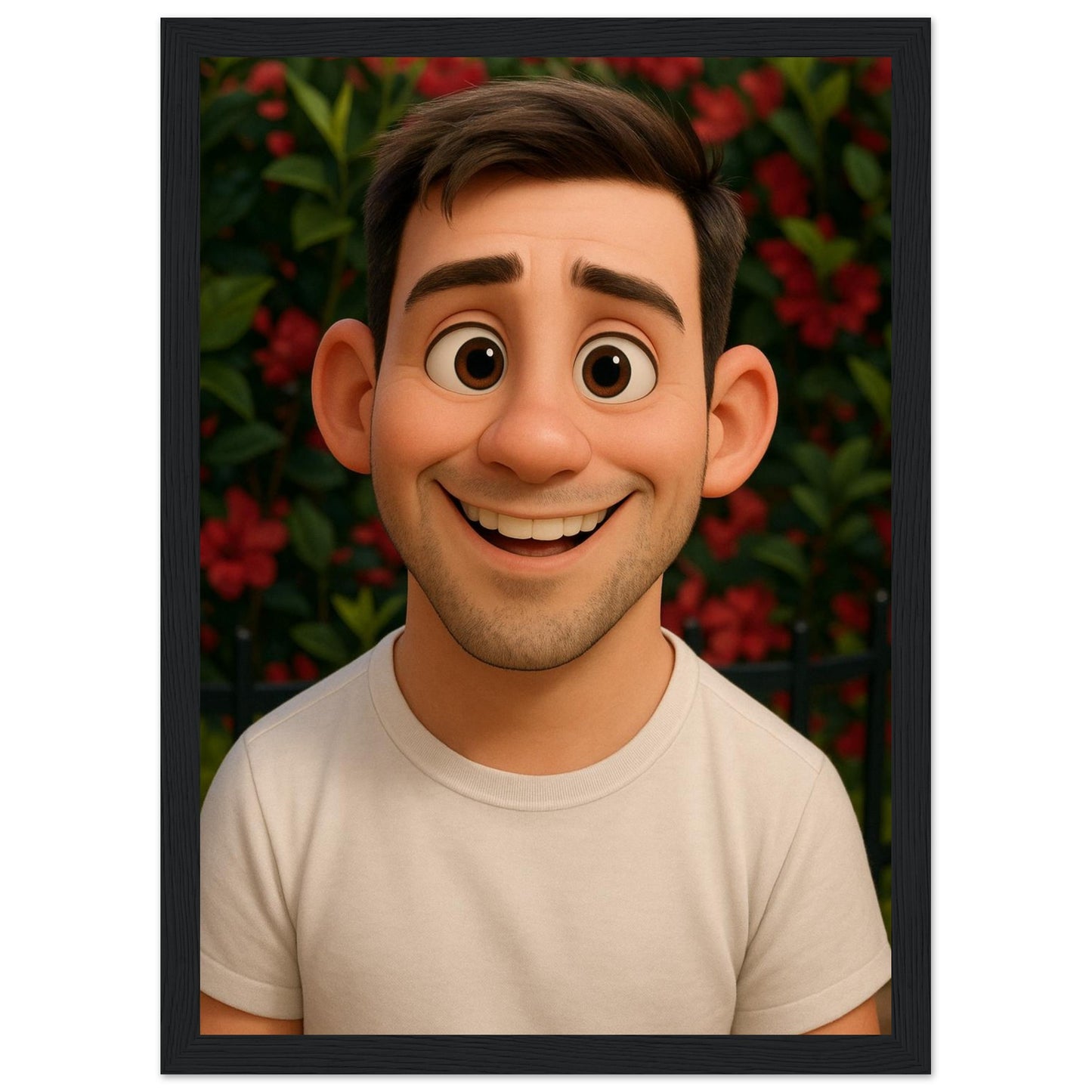 Personalized Portrait for Him – Framed Print - Masterpiece Print