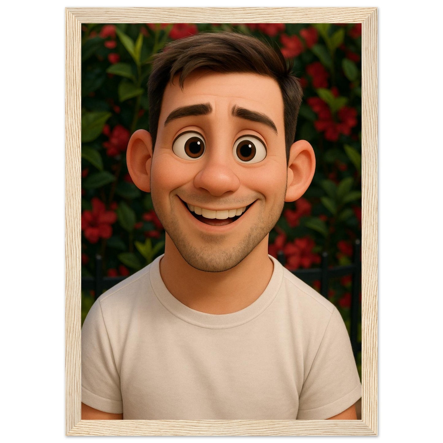 Personalized Portrait for Him – Framed Print - Masterpiece Print