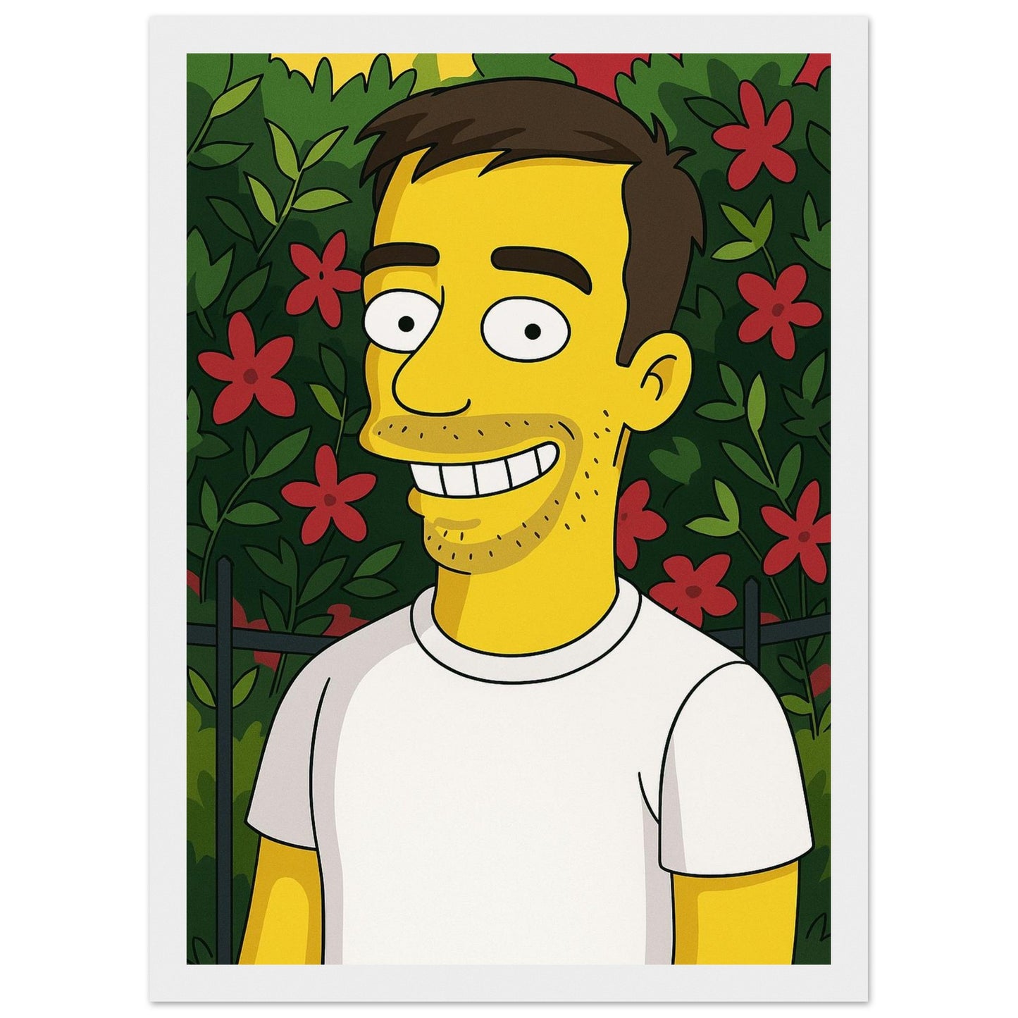 Personalized Portrait for Him – Framed Print - Masterpiece Print