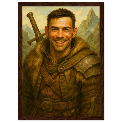 Personalized Portrait for Him – Framed Print - Masterpiece Print