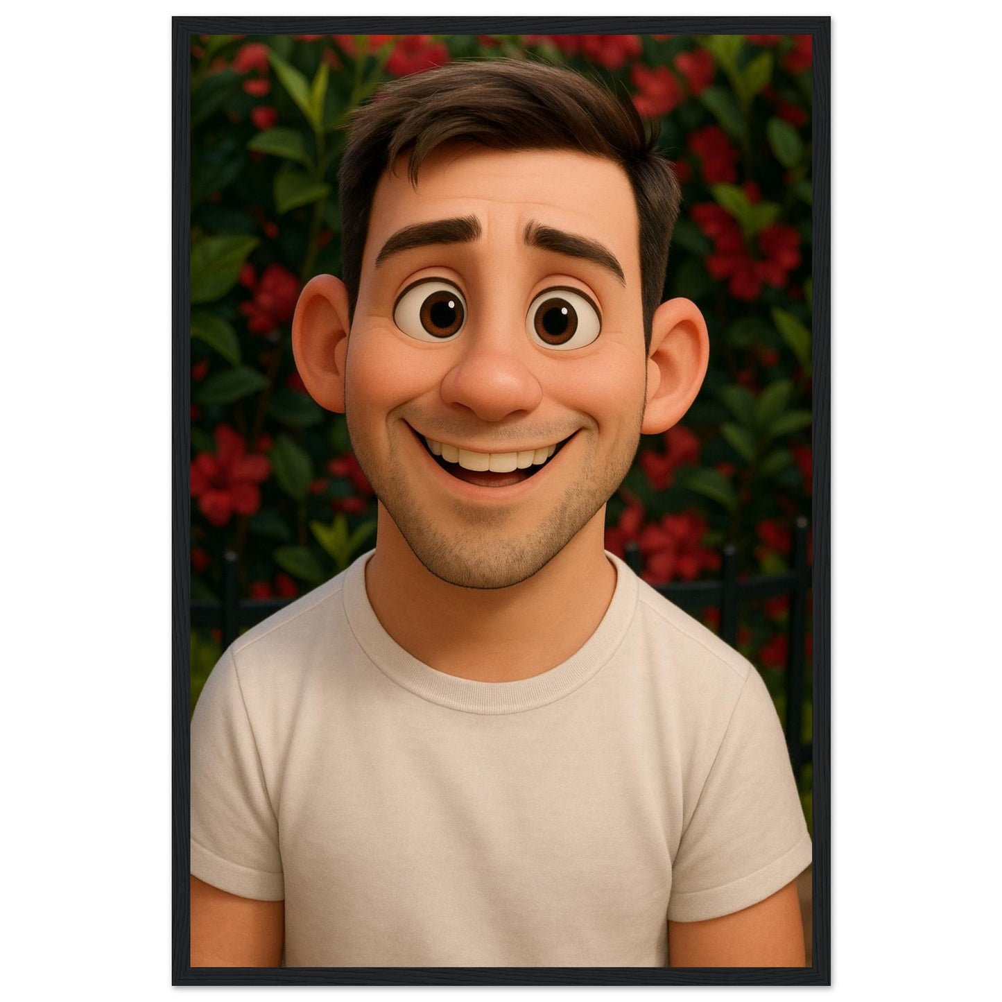 Personalized Portrait for Him – Framed Print - Masterpiece Print