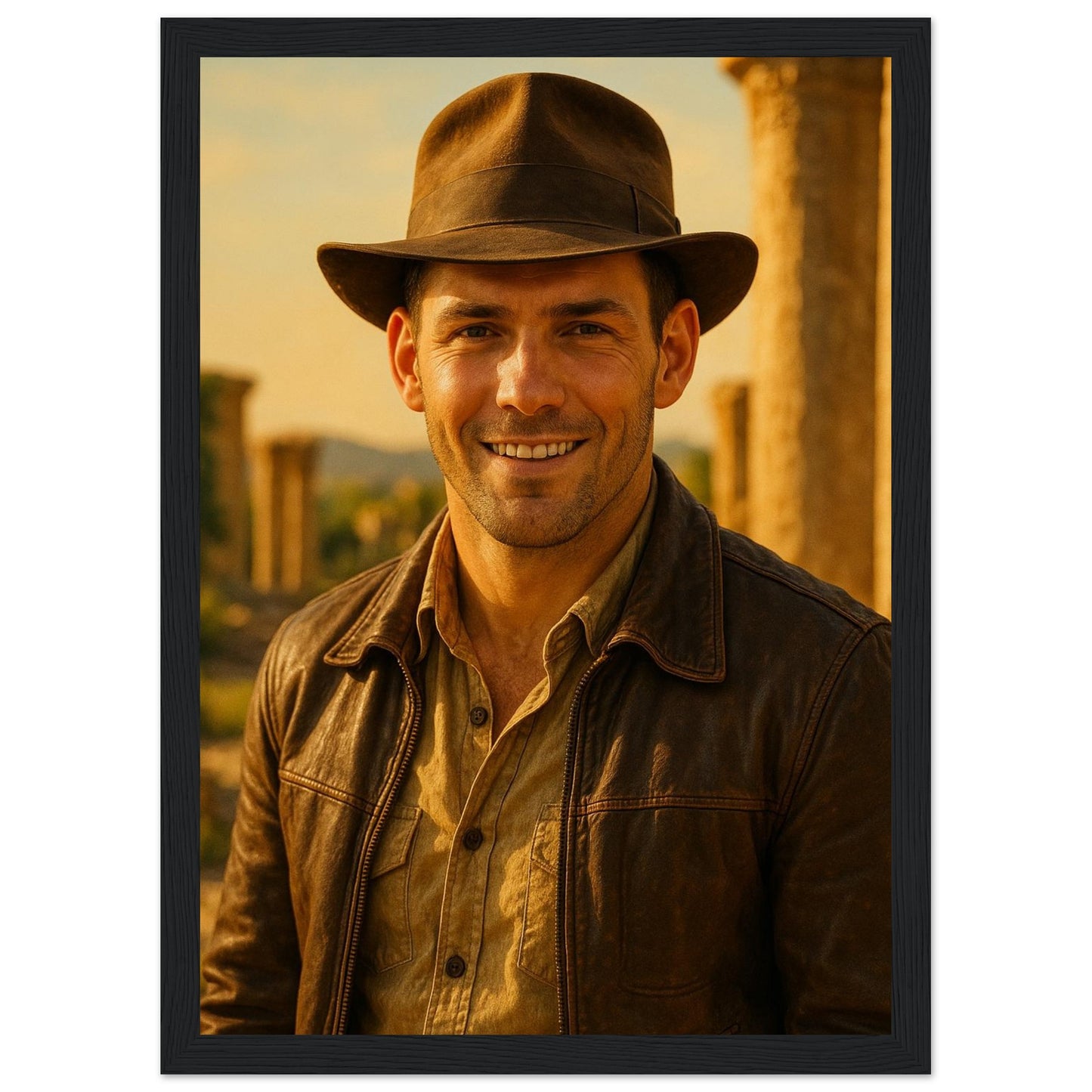 Personalized Portrait for Him – Framed Print - Masterpiece Print