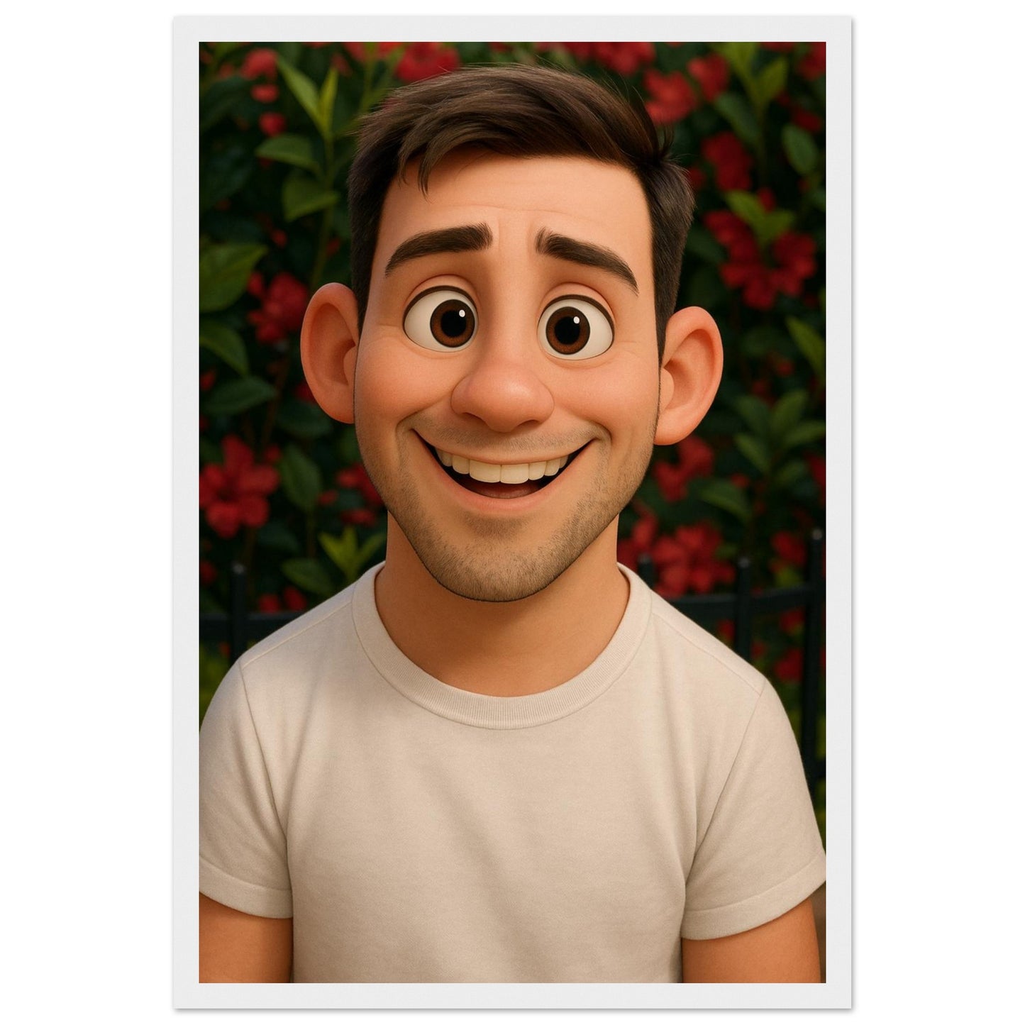 Personalized Portrait for Him – Framed Print - Masterpiece Print