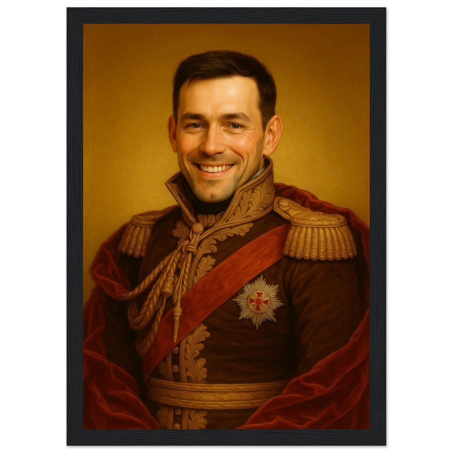 Personalized Portrait for Him – Framed Print - Masterpiece Print