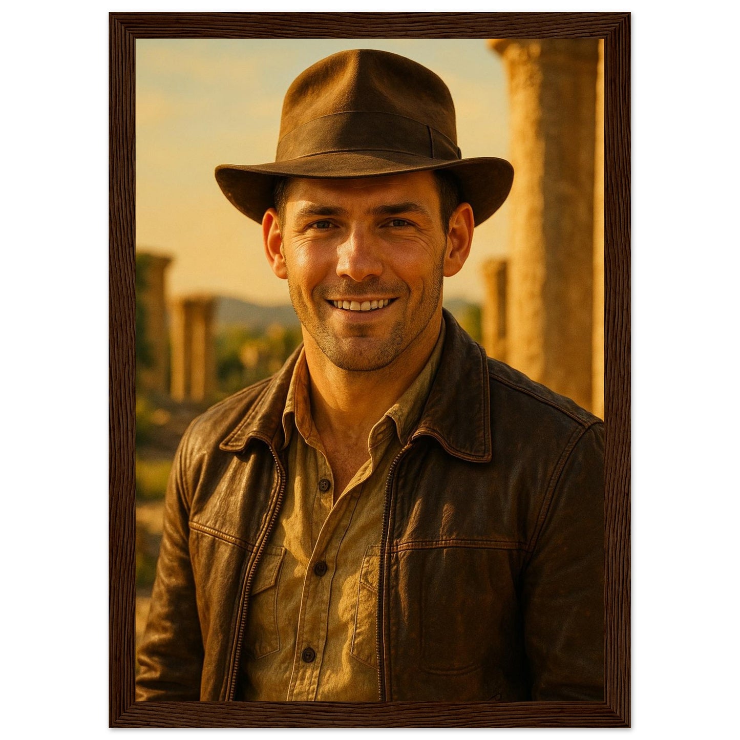 Personalized Portrait for Him – Framed Print - Masterpiece Print