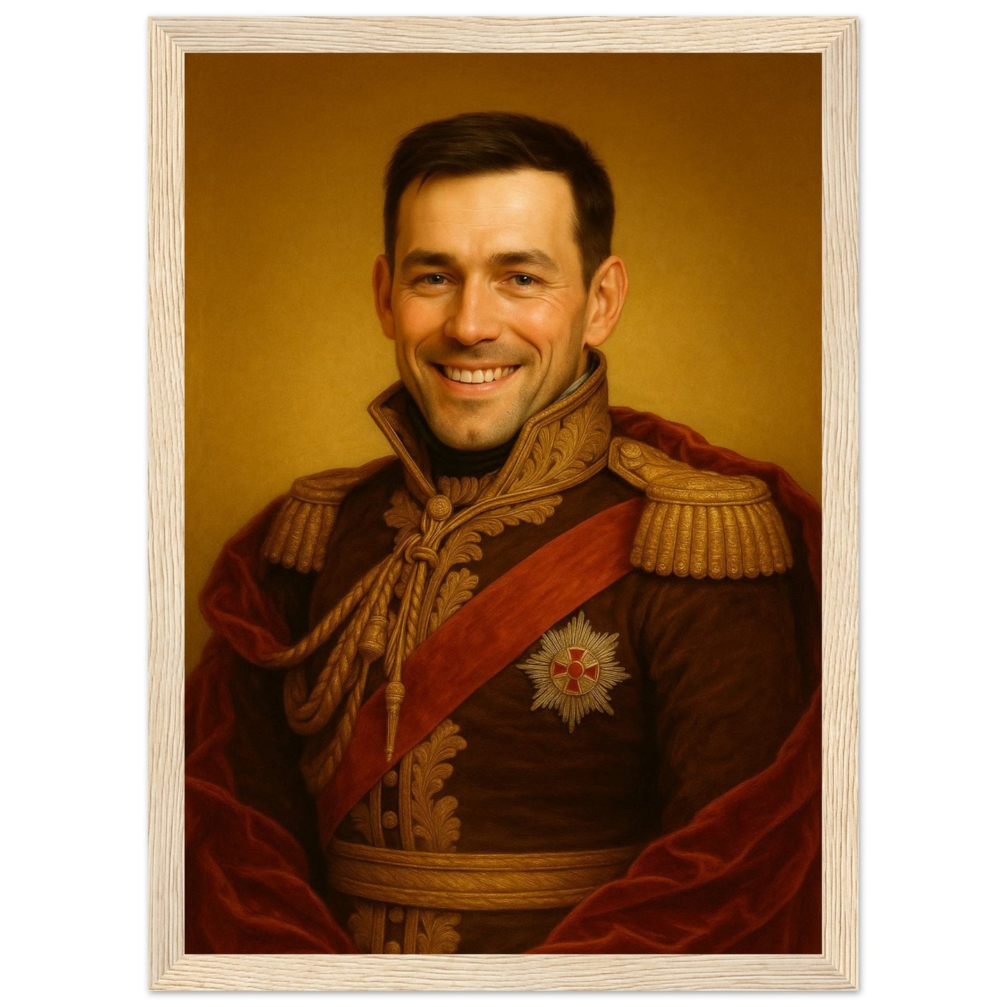 Personalized Portrait for Him – Framed Print - Masterpiece Print