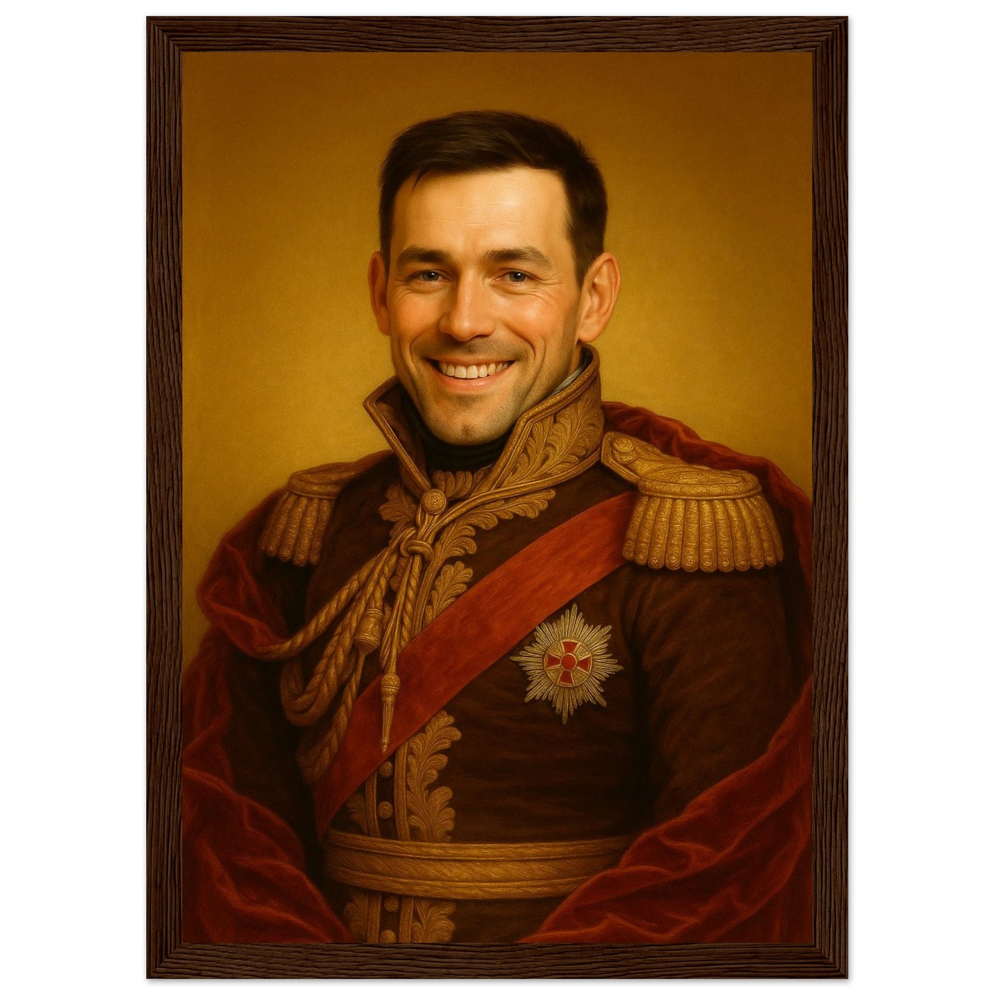 Personalized Portrait for Him – Framed Print - Masterpiece Print