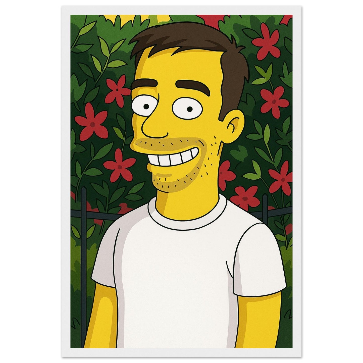 Personalized Portrait for Him – Framed Print - Masterpiece Print